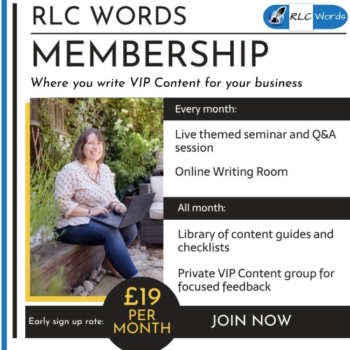 RLC Words Membership content copywriting coach monthly subscription